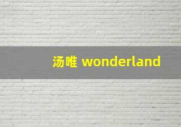 汤唯 wonderland